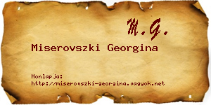 Miserovszki Georgina névjegykártya